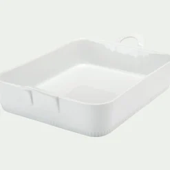 Plat à lasagnes en porcelaine - blanc