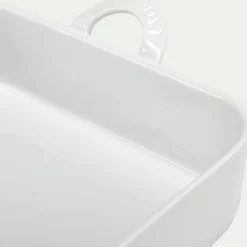 Plat à lasagnes en porcelaine - blanc