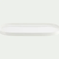 Plat ovale en porcelaine L33cm - blanc
