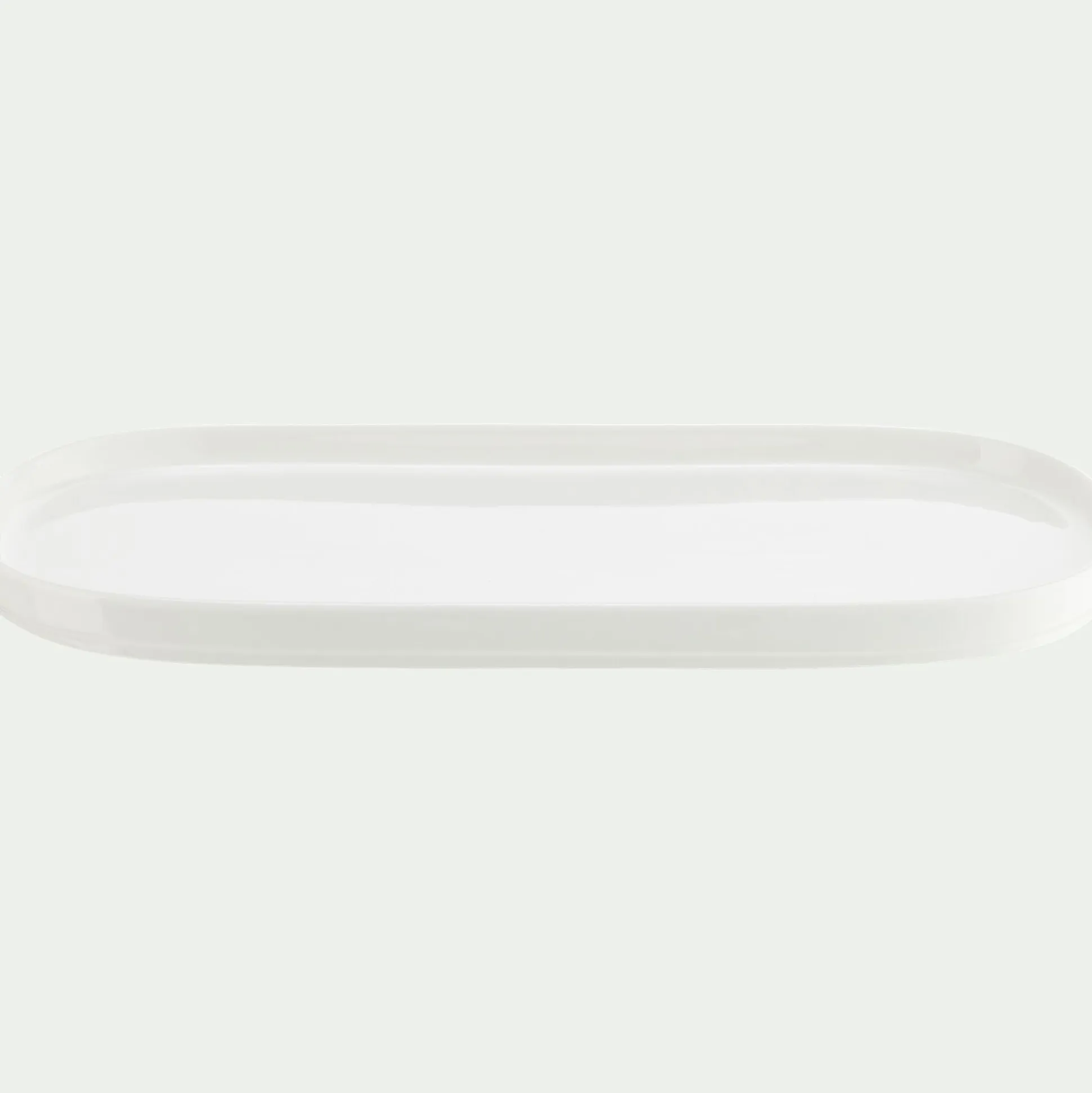 Plat ovale en porcelaine L33cm - blanc
