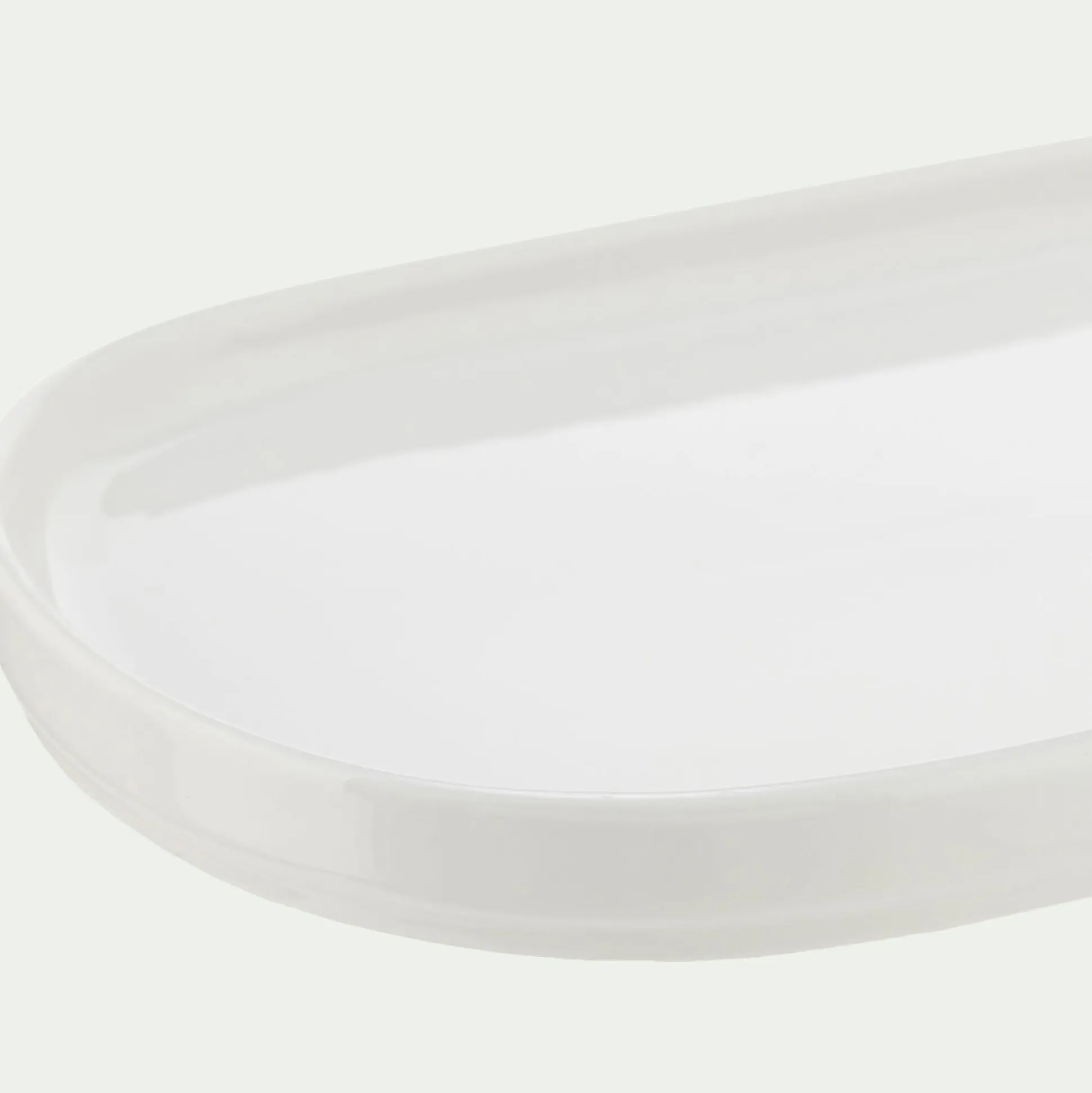 Plat ovale en porcelaine L33cm - blanc