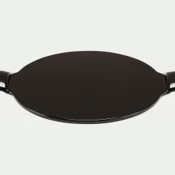 Plat à pizza en céramique - noir