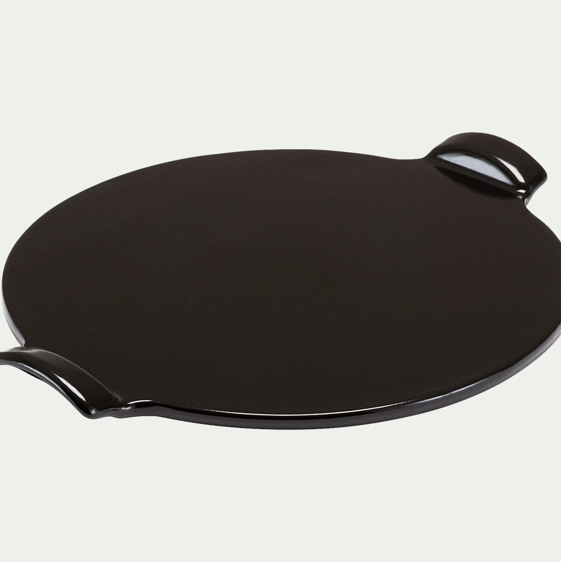 Plat à pizza en céramique - noir