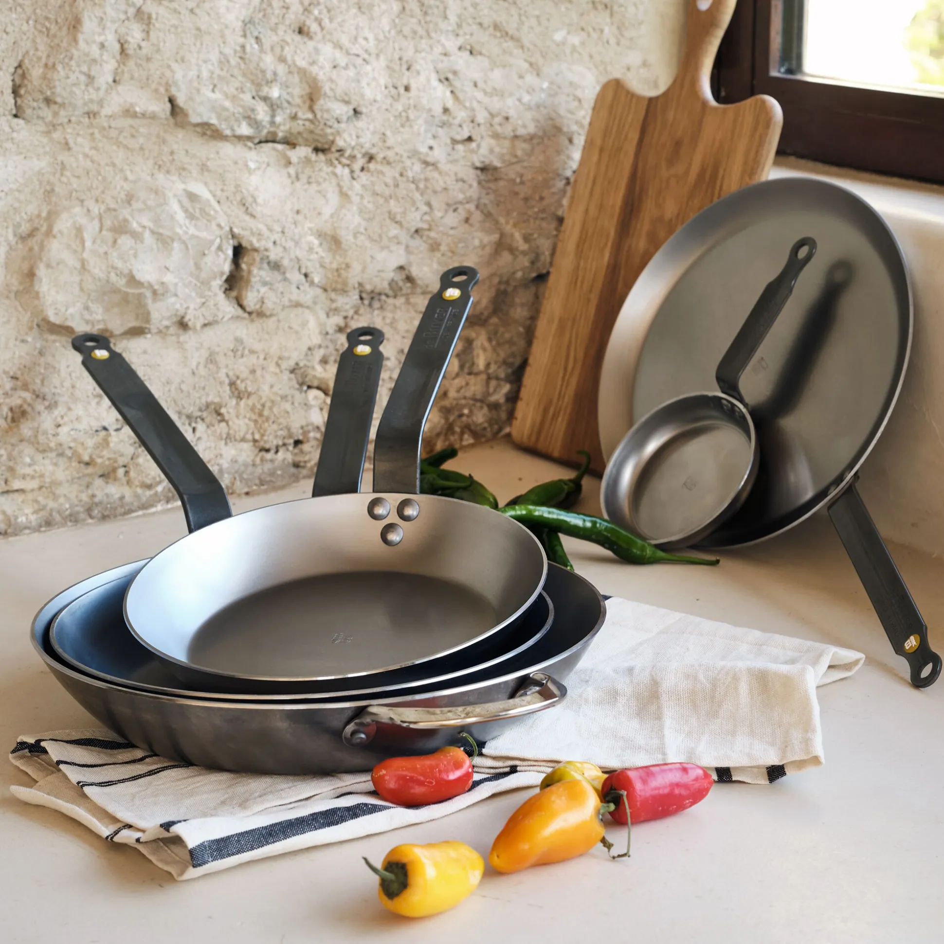 Poêle en tôle De Buyer D24cm - argenté