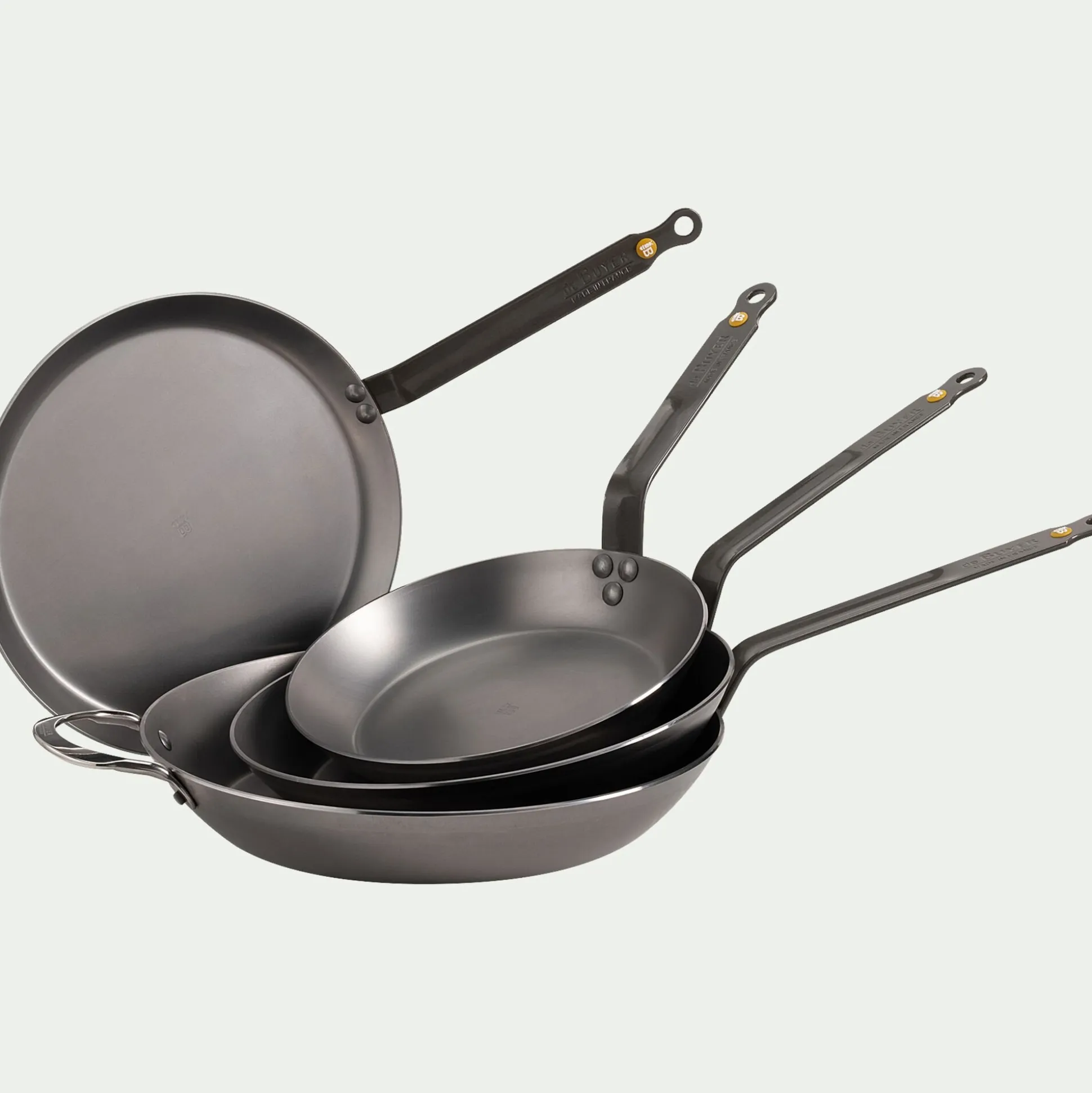 Poêle en tôle De Buyer D24cm - argenté