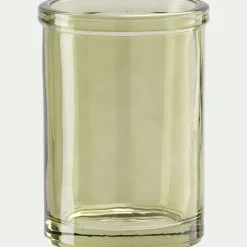 Porte brosse à dent en verre - vert garrigue
