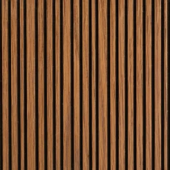 Porte en chêne strié avec fond - bois foncé
