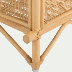 Porte-plante double sellette en rotin - naturel