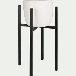 Porte-plante en métal noir H35xD20,5cm