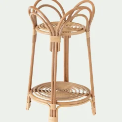 Porte-plante rond en rotin - naturel
