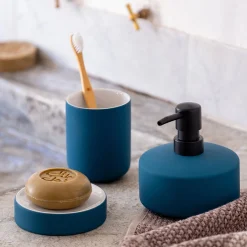 Porte-savon en grès - bleu figuerolles
