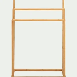 Porte-serviette triple en bambou - naturel H82cm