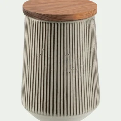Pot en grès réactif D11,5cm - marron écorce
