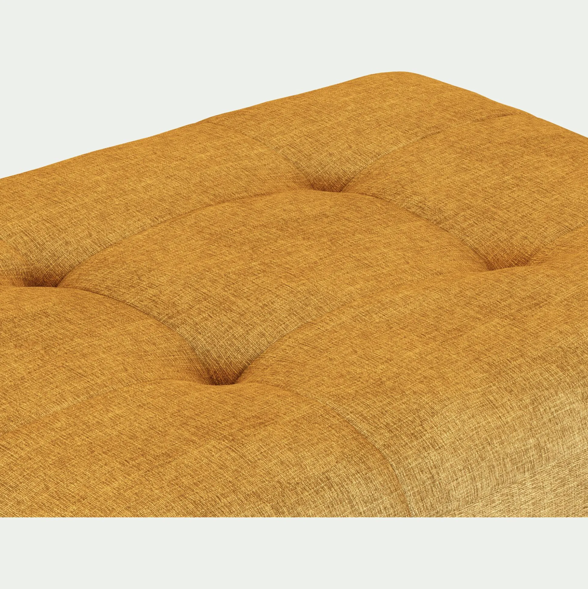 Pouf avec coffre en tissu Monclar - jaune argan