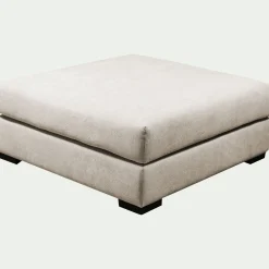 Pouf carré en tissu Bloq - beige roucas