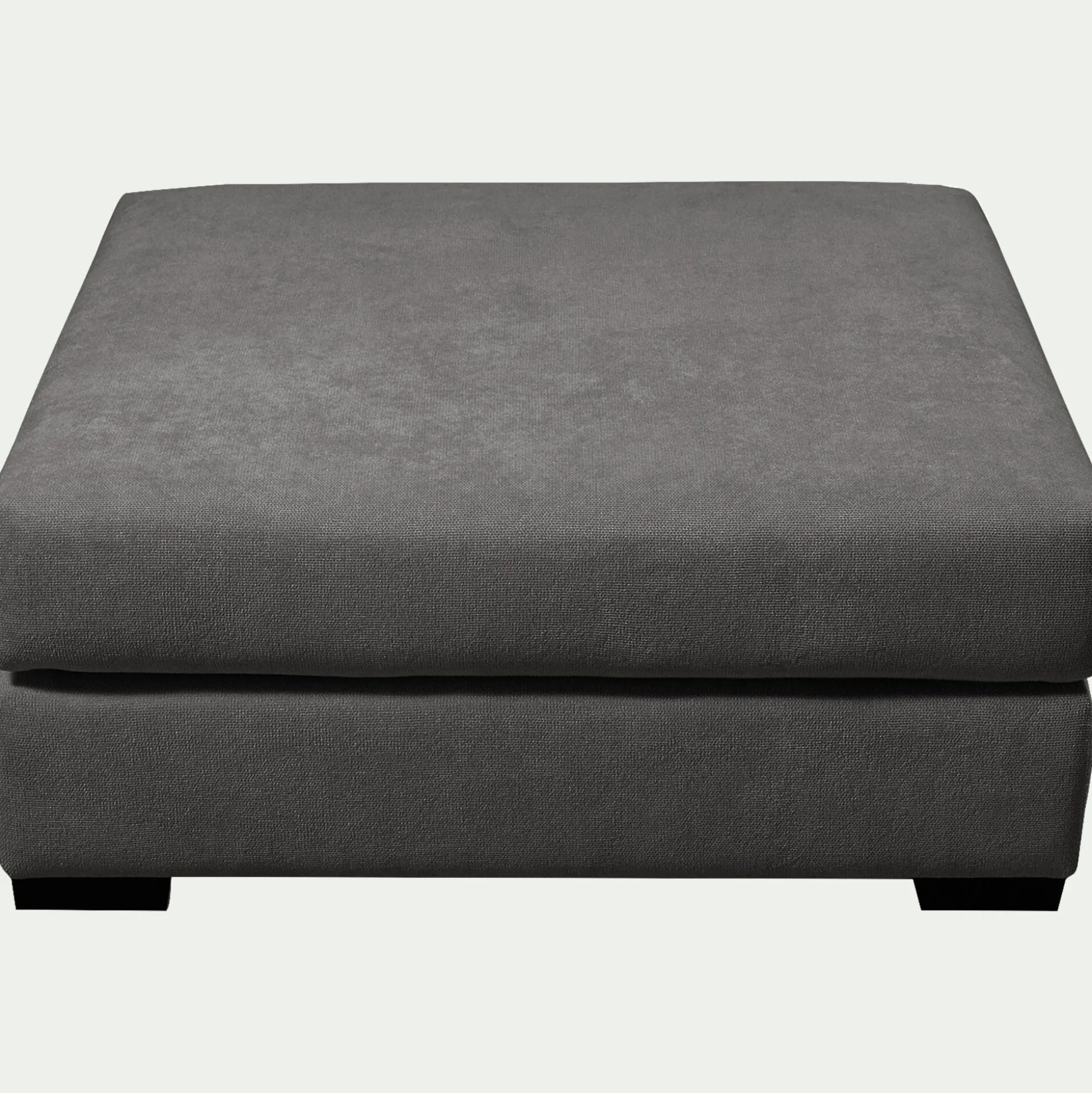 Pouf carré en tissu Bloq - gris anthracite