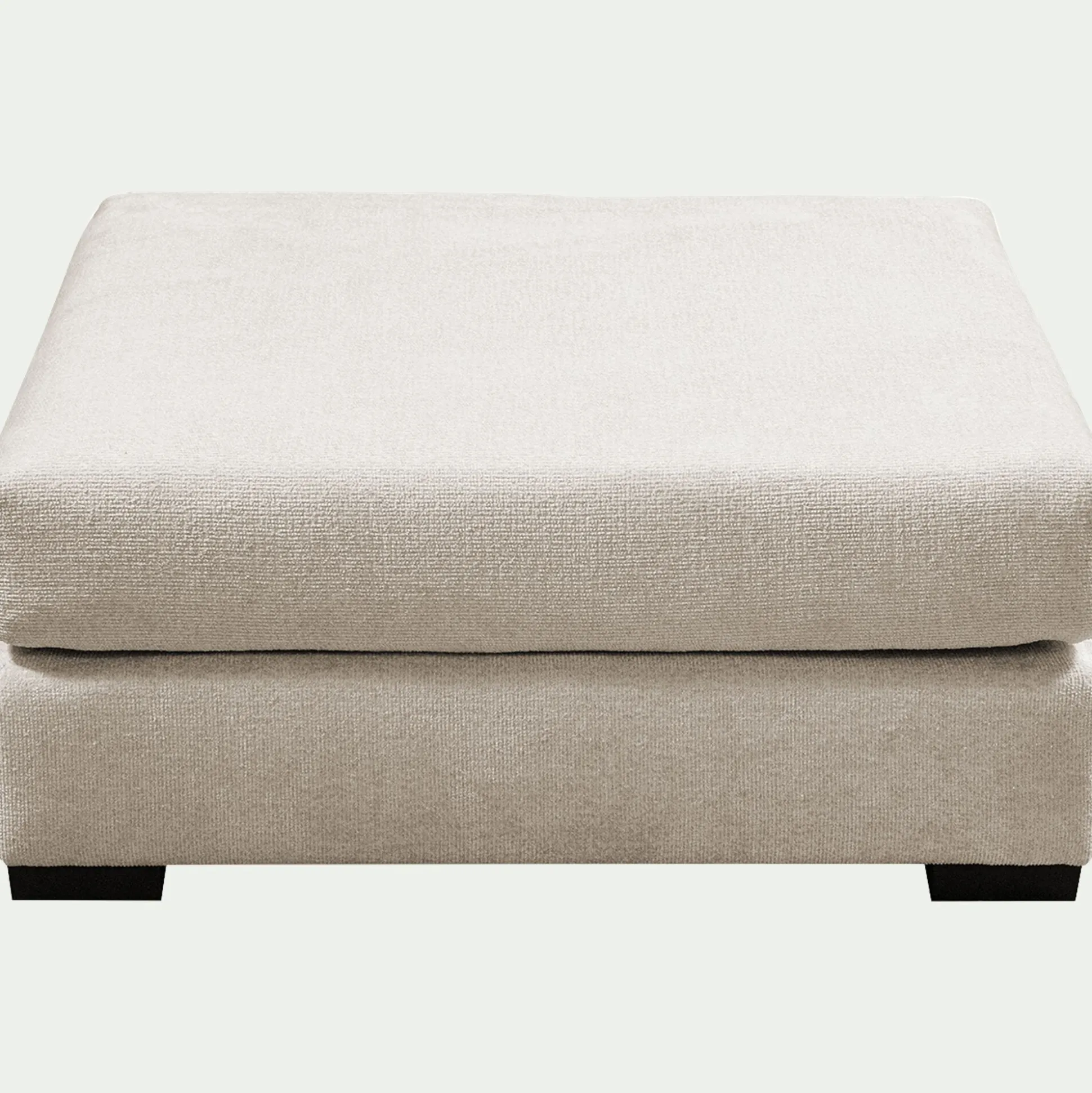 Pouf carré en tissu Genesis - beige