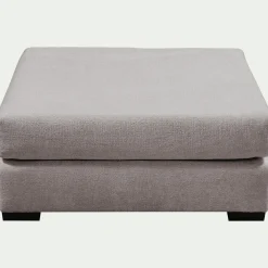 Pouf carré en tissu Genesis - gris