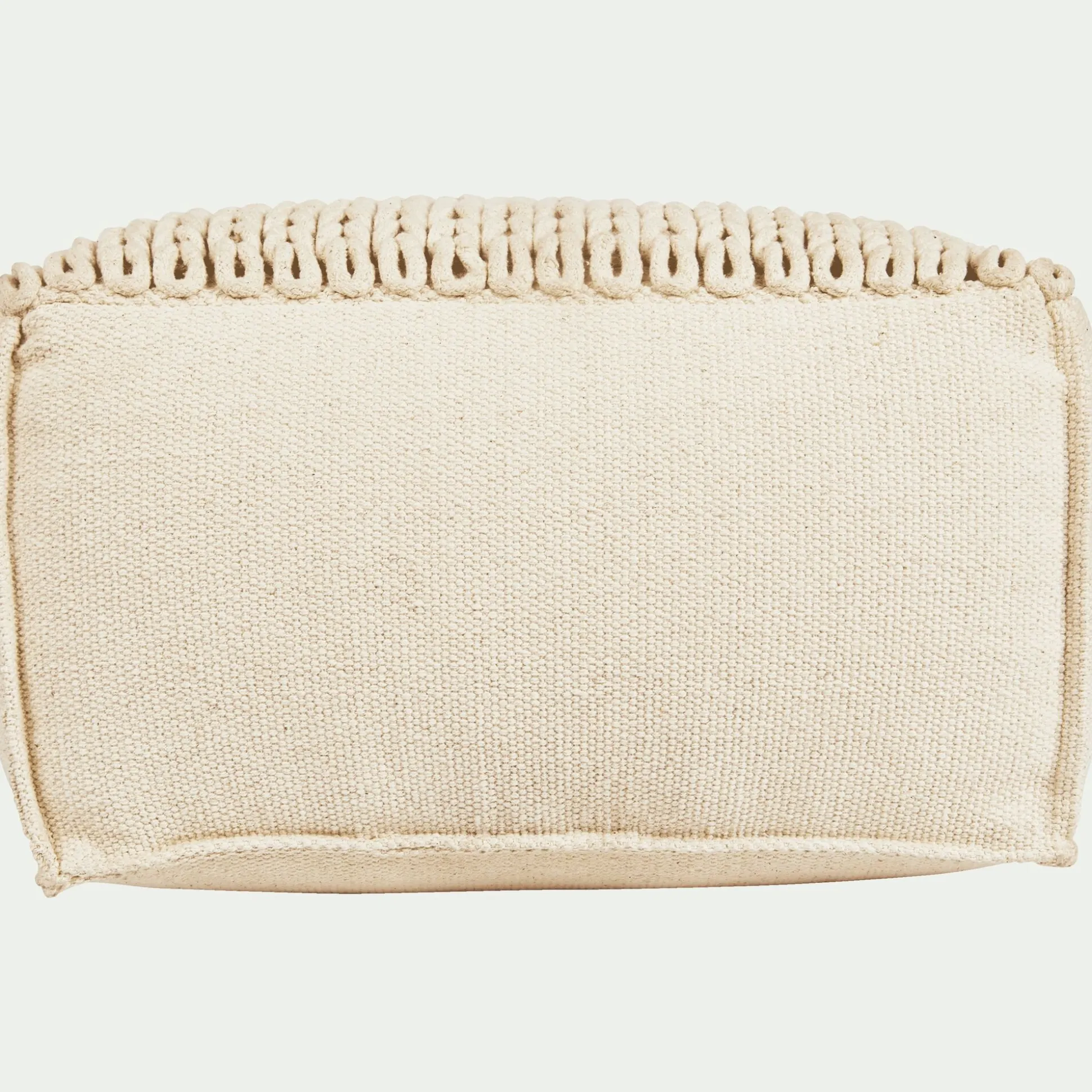 Pouf cubique en coton - beige D50xH28cm
