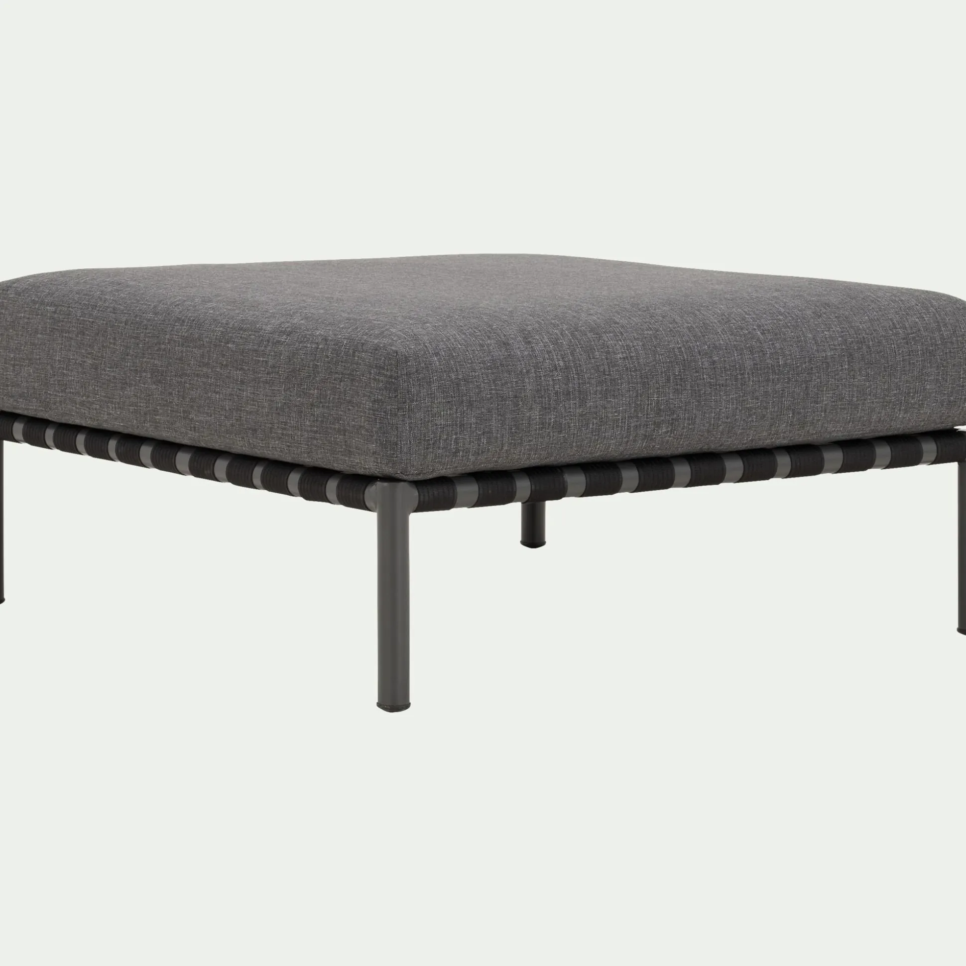 Pouf de jardin en aluminium - gris anthracite