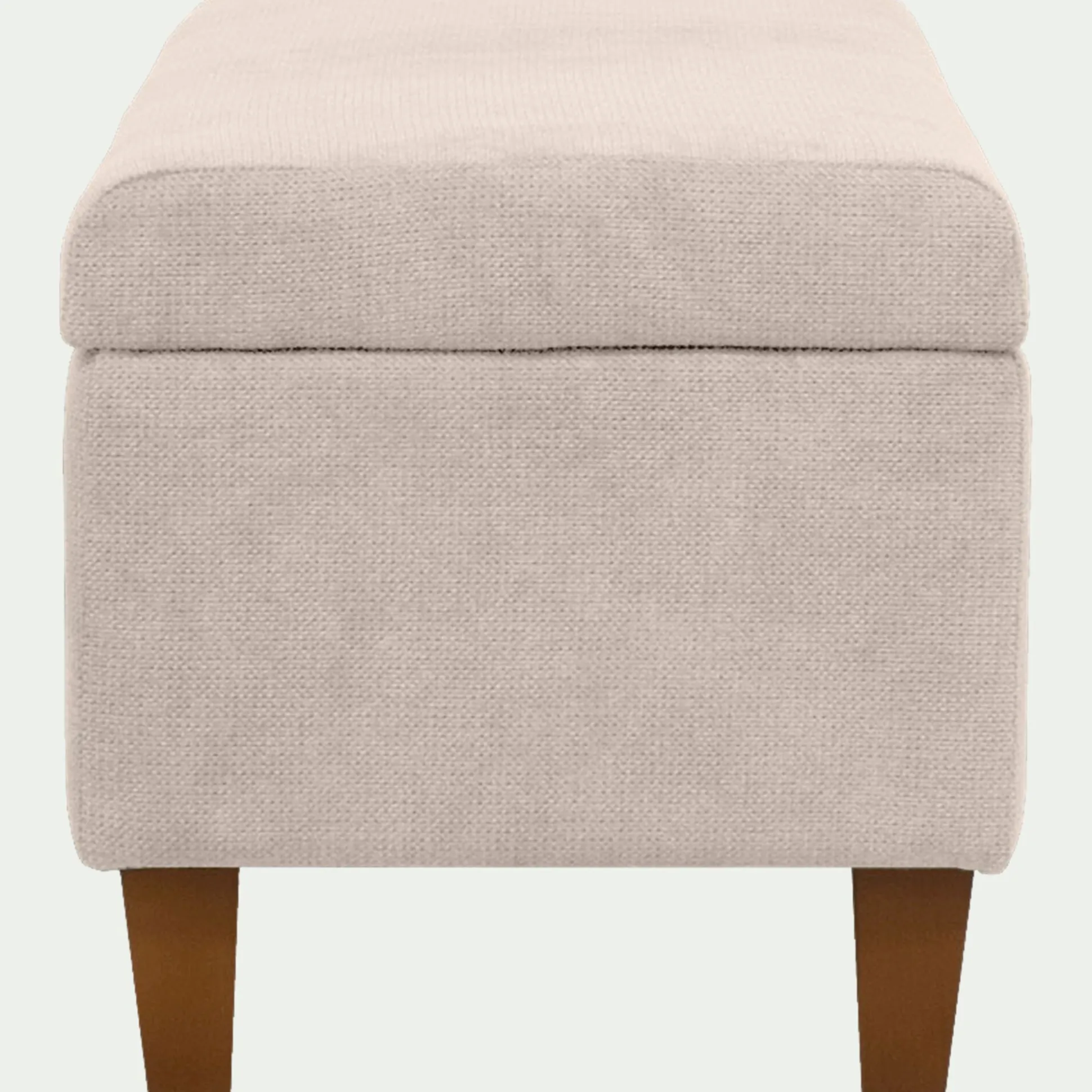 Pouf en tissu avec coffre - beige roucas