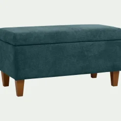 Pouf en tissu avec coffre - bleu figuerolles