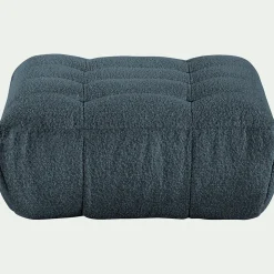 Pouf en tissu bouclette - bleu