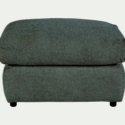 Pouf en tissu chenille - bleu calaluna