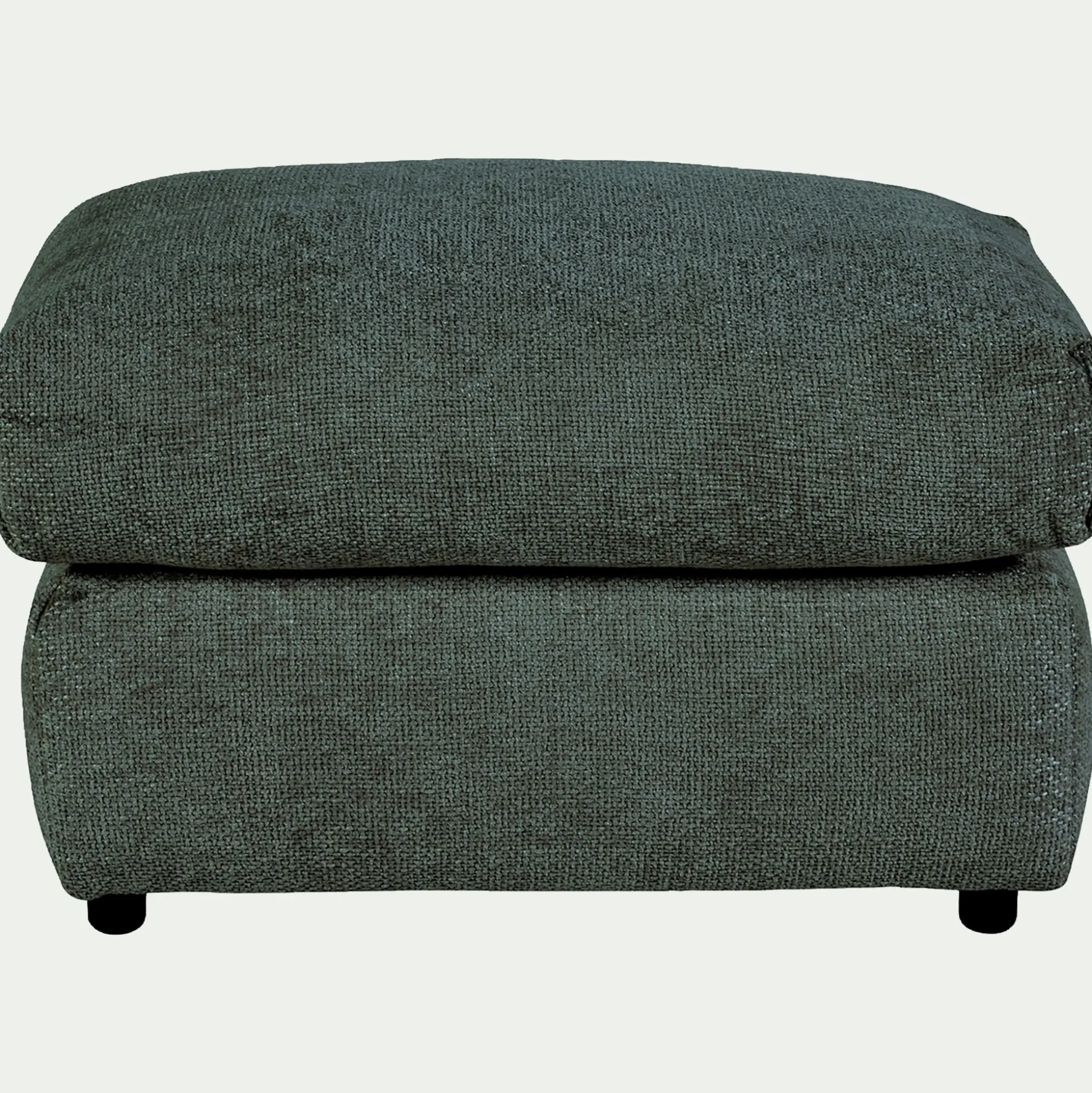 Pouf en tissu chenille - bleu calaluna