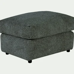 Pouf en tissu chenille - bleu calaluna