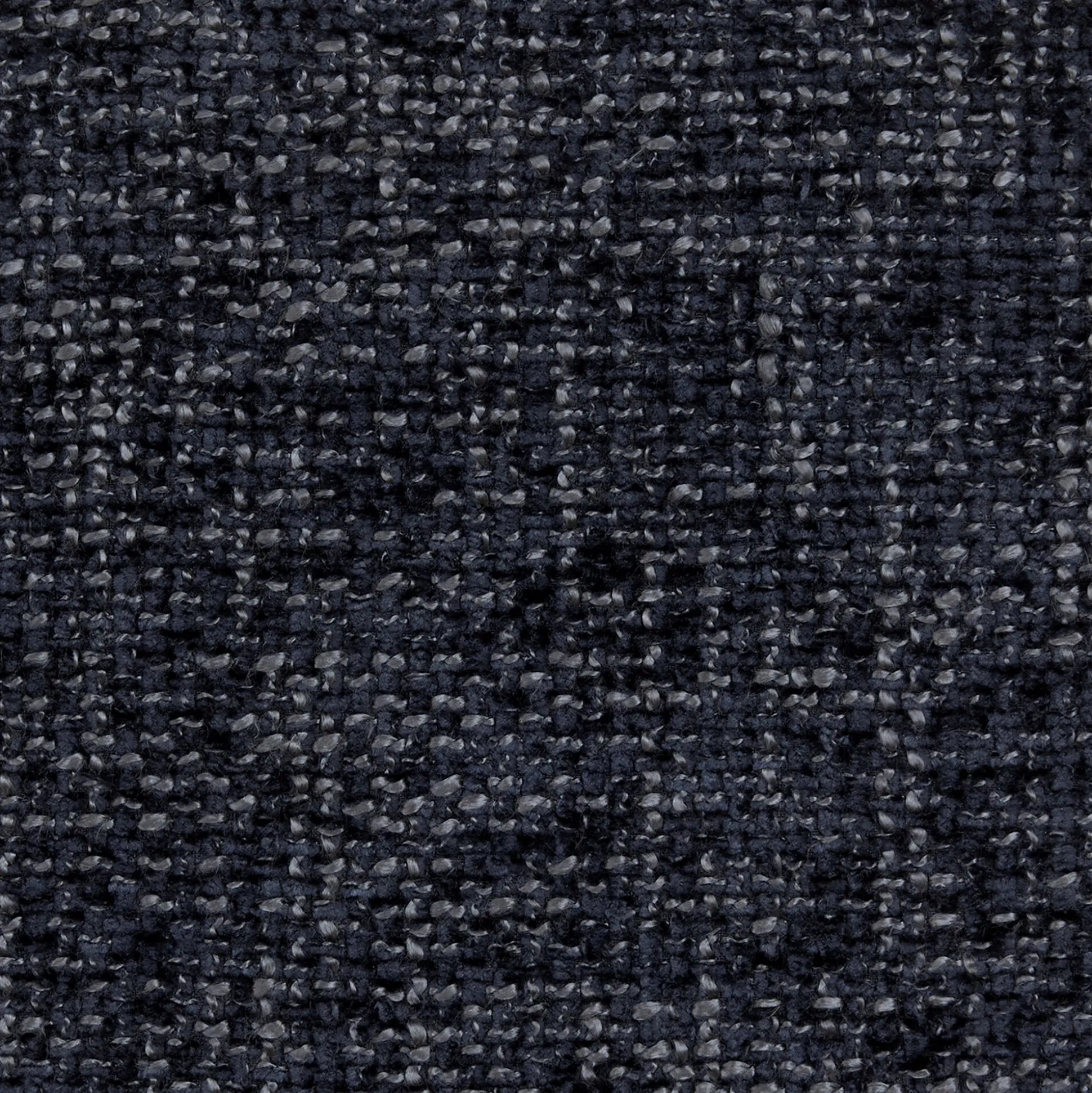 Pouf en tissu chenille - bleu marine