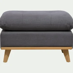 Pouf en tissu cosmo - gris anthracite
