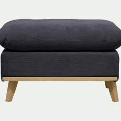 Pouf en tissu crown - bleu calabrun
