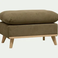 Pouf en tissu crown - vert cèdre