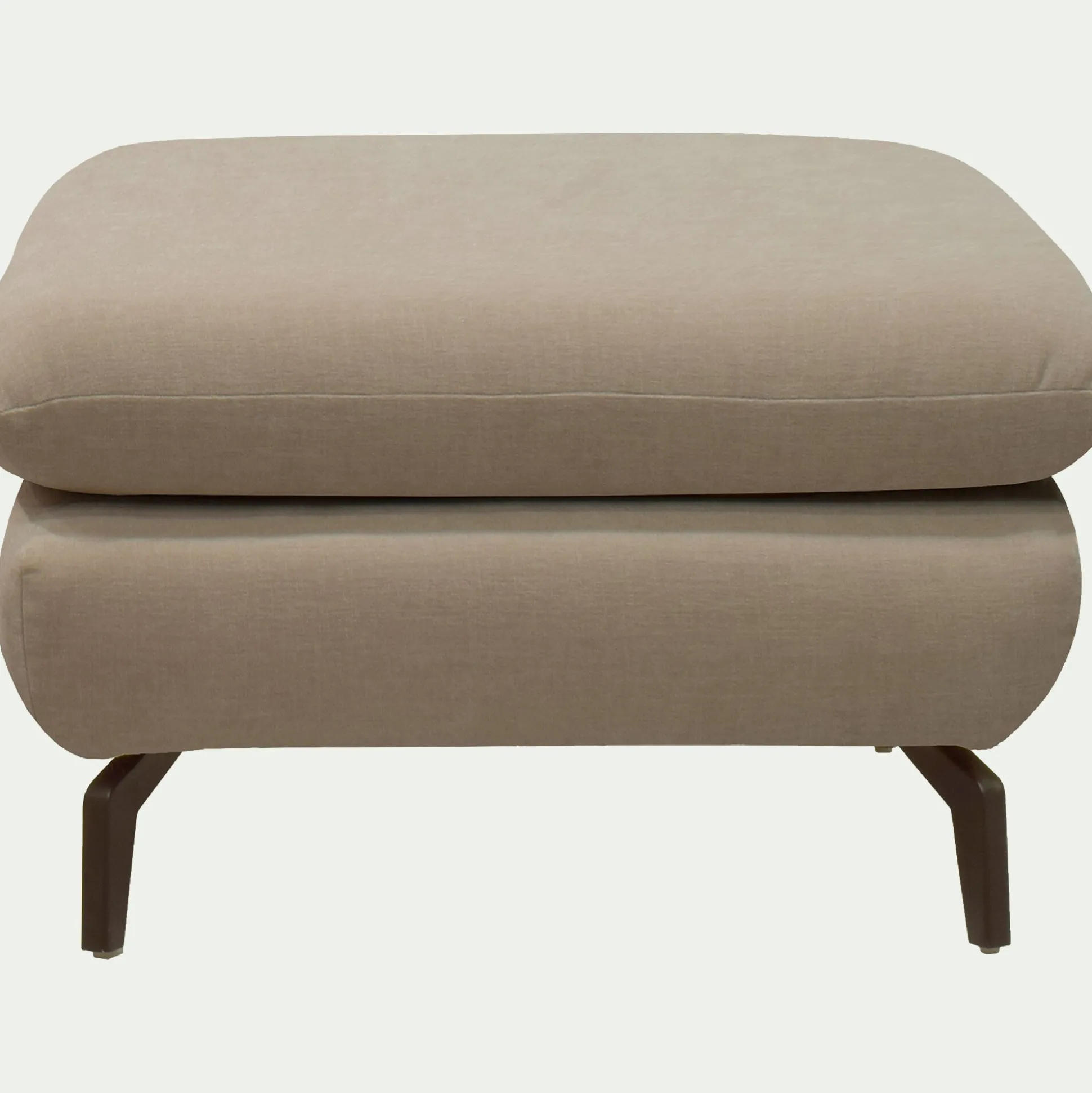 Pouf en tissu doux tramé - beige