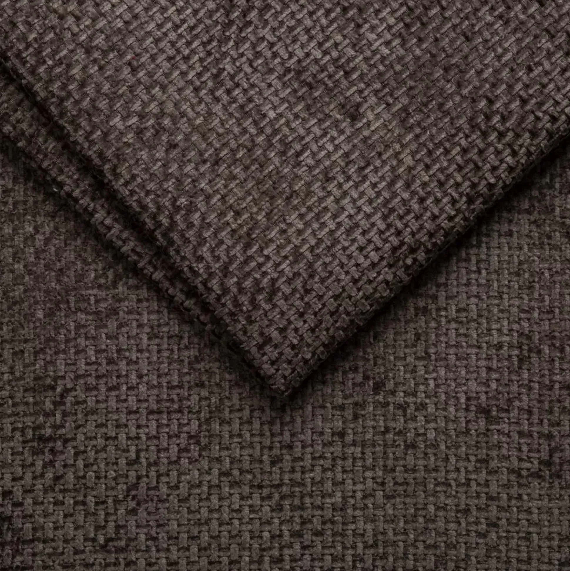 Pouf en tissu Eden - marron