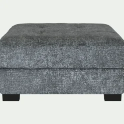 Pouf en tissu Genesis - gris ardoise
