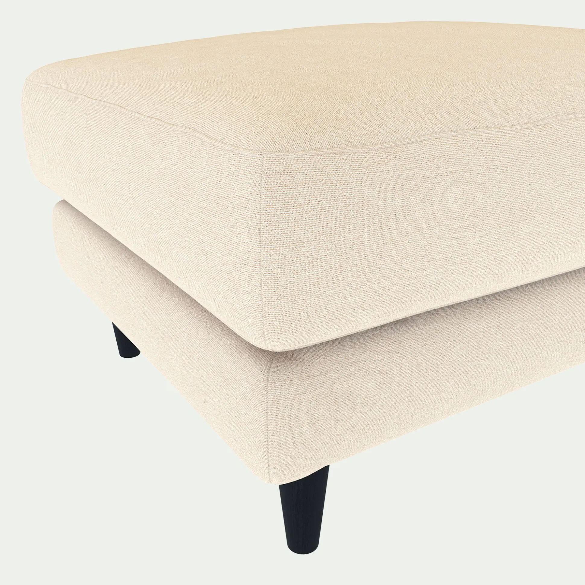 Pouf en tissu joint - beige roucas