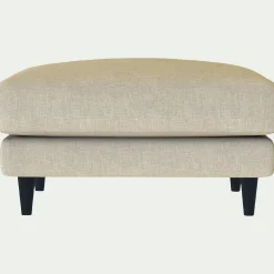 Pouf en tissu mixte - beige alpilles