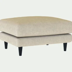 Pouf en tissu mixte - beige alpilles