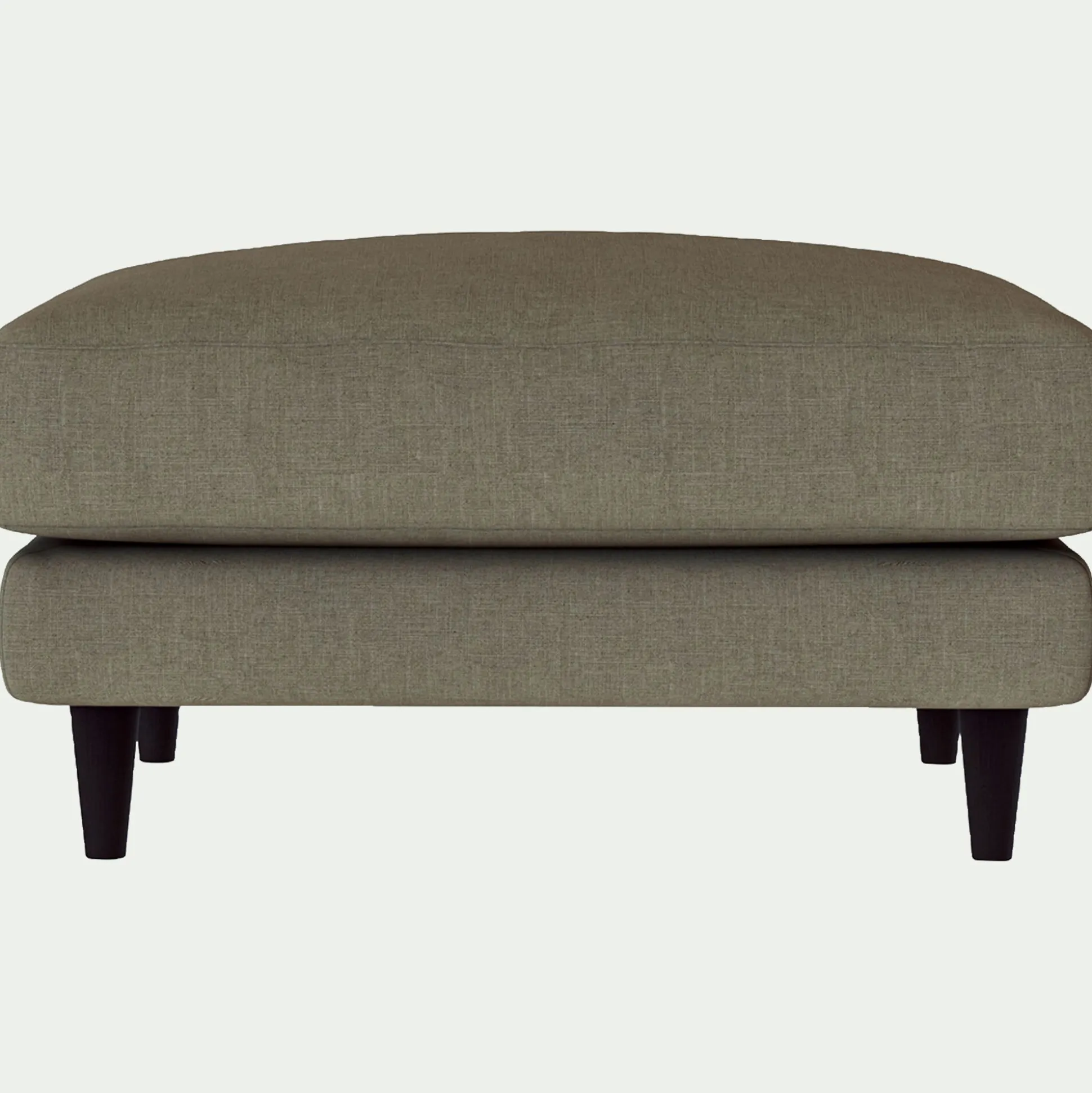 Pouf en tissu mixte - vert cèdre
