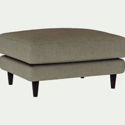 Pouf en tissu mixte - vert cèdre