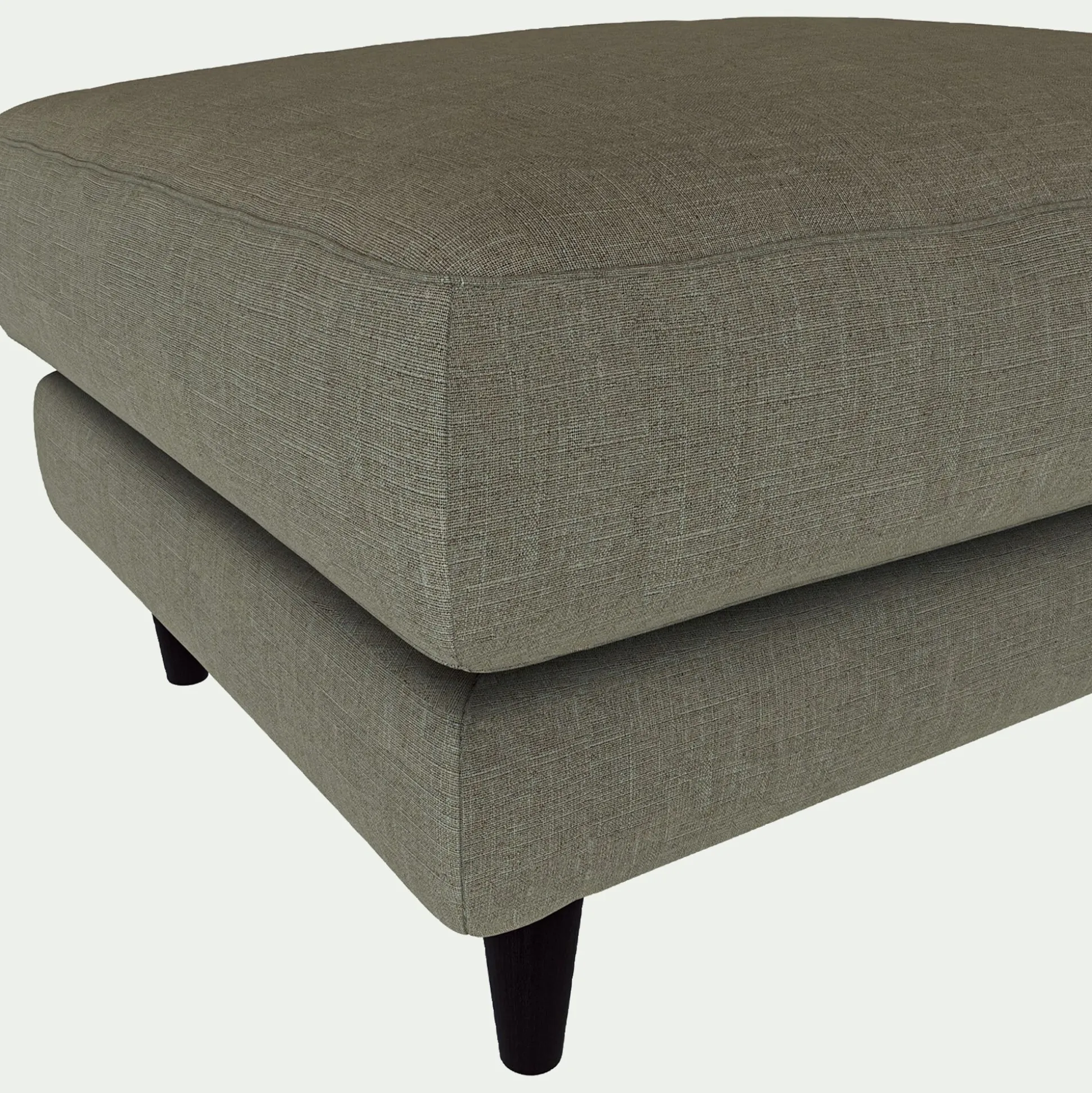 Pouf en tissu mixte - vert cèdre