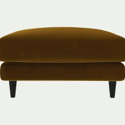 Pouf en tissu velvet - bronze
