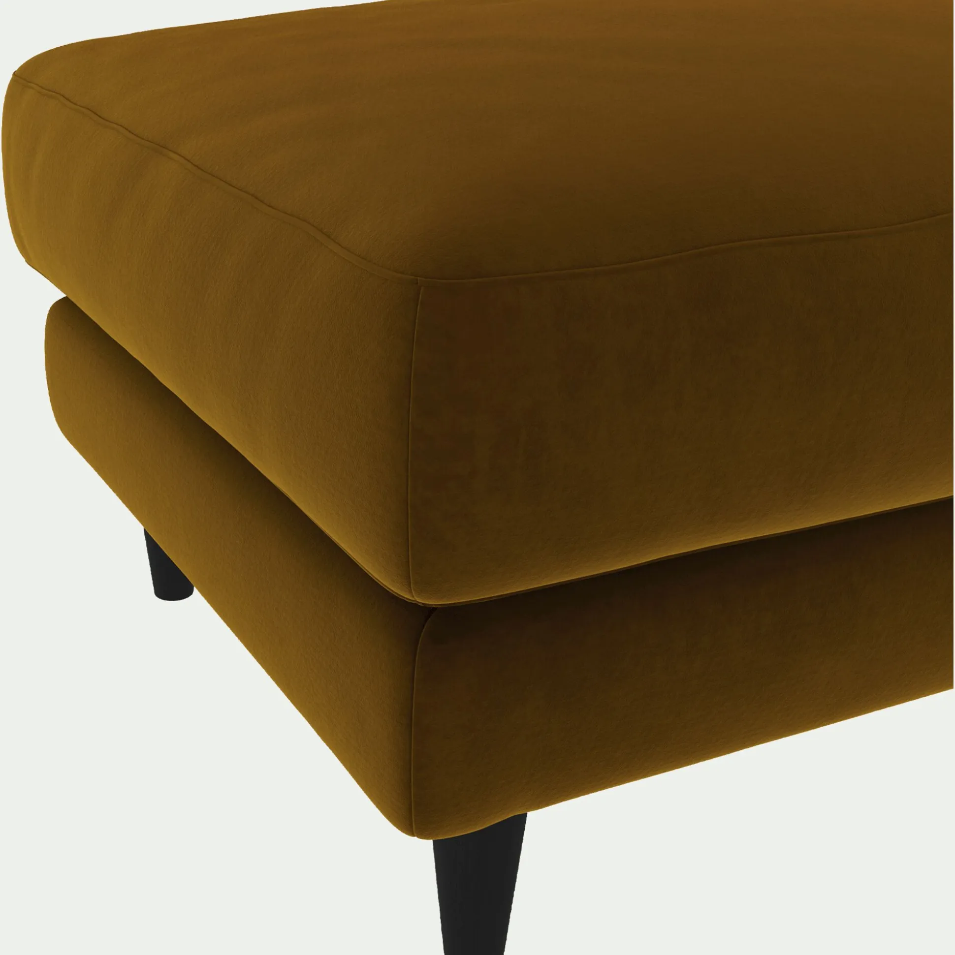 Pouf en tissu velvet - bronze