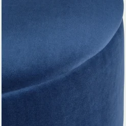 Pouf en velours avec coffre de rangement - bleu H43cm