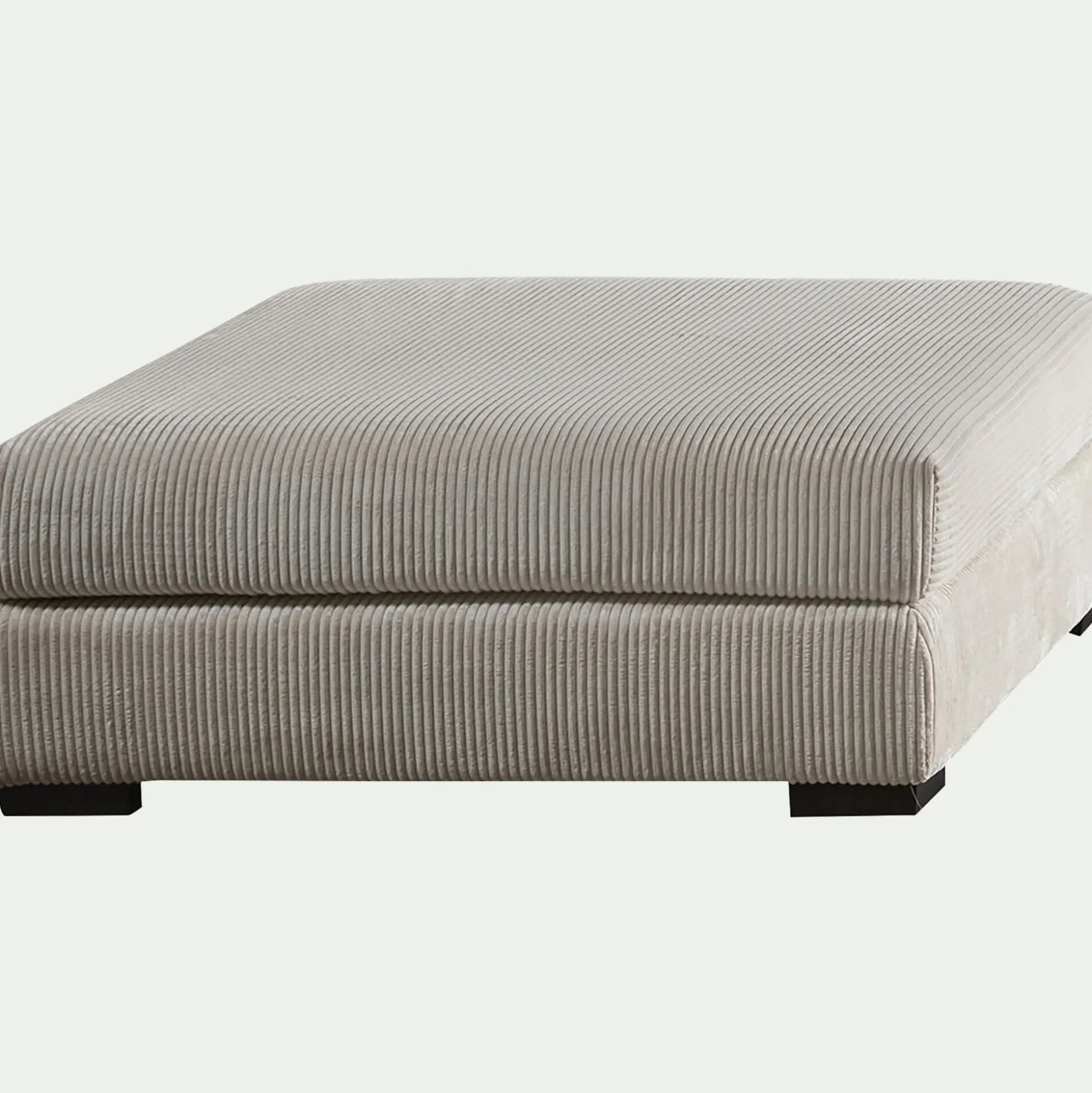 Pouf en velours côtelé Azores - beige