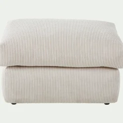 Pouf en velours côtelé - beige roucas