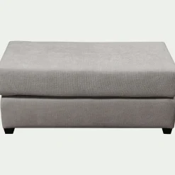 Pouf rectangulaire en tissu Bloq - gris