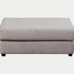 Pouf rectangulaire en tissu Genesis - gris